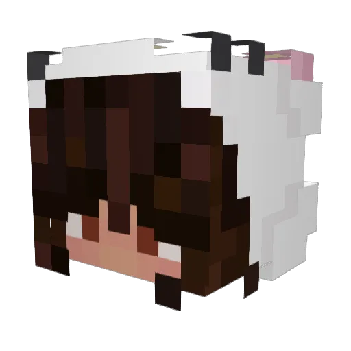 ichbinalexa Minecraft avatar head, 3D render