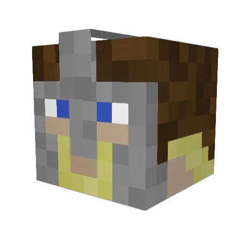 ichbindaja Minecraft avatar head, 3D render