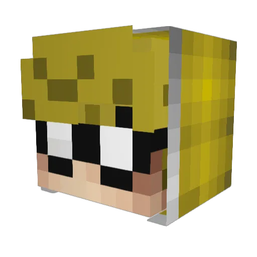 ichbinlaTe Minecraft avatar head, 3D render