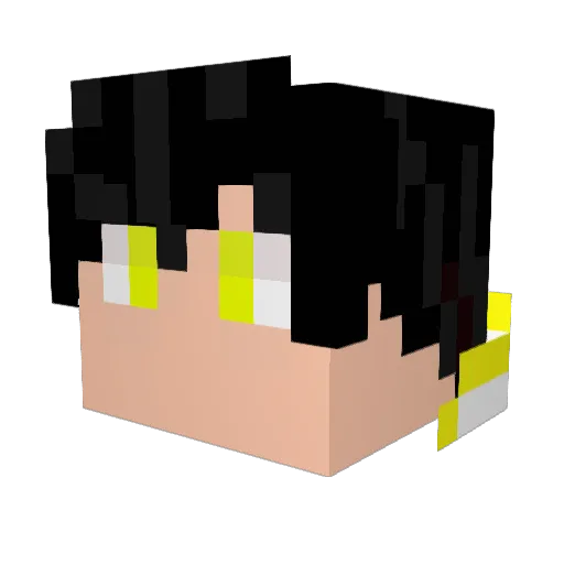 ichi_27one Minecraft avatar head, 3D render
