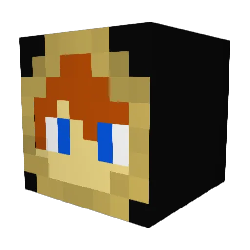 ichibanazn Minecraft avatar head, 3D render