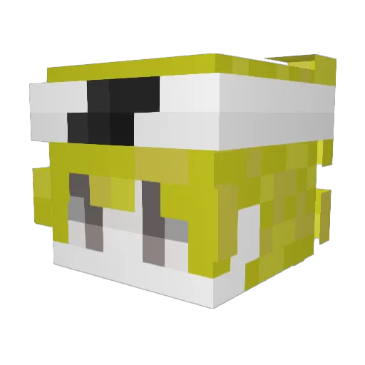 ichichich Minecraft avatar head, 3D render