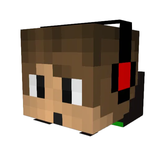 ichiirro Minecraft avatar head, 3D render