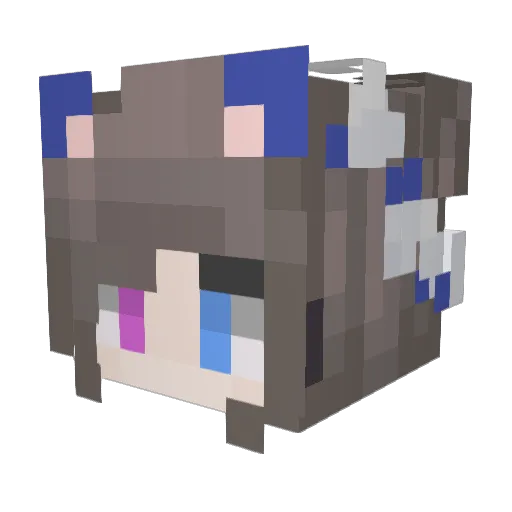ichina117 Minecraft avatar head, 3D render