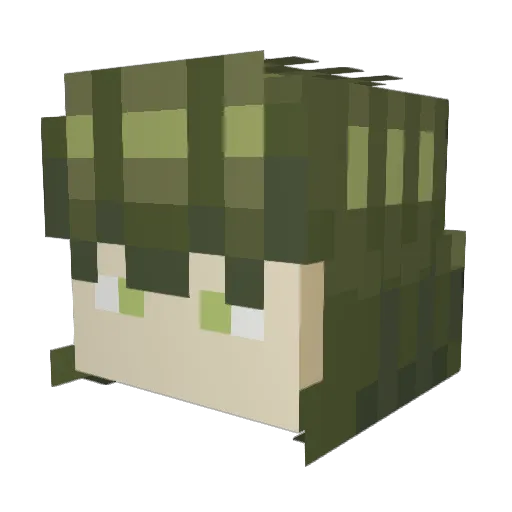 ichirichi Minecraft avatar head, 3D render
