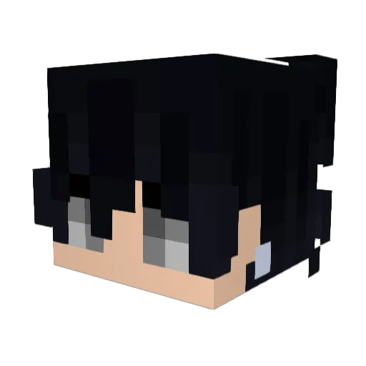 ichirokr Minecraft avatar head, 3D render