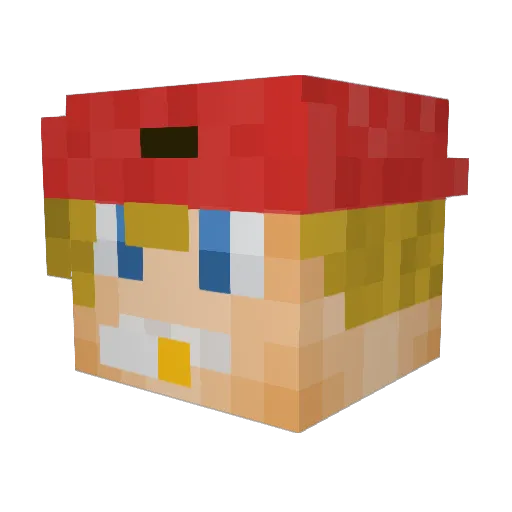 ichmachdichlang Minecraft avatar head, 3D render