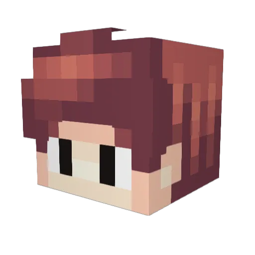 ichumuuu Minecraft avatar head, 3D render