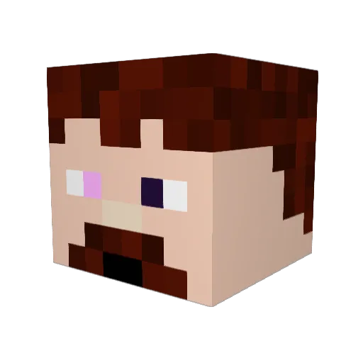 icicblade Minecraft avatar head, 3D render