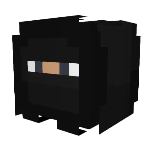 icietzsche Minecraft avatar head, 3D render
