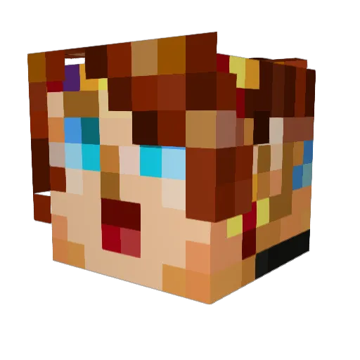 icingflower Minecraft avatar head, 3D render