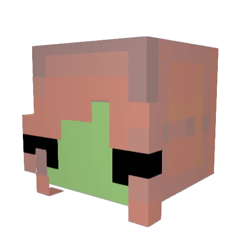 ickiegf Minecraft avatar head, 3D render