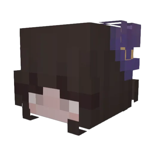 icktoria Minecraft avatar head, 3D render