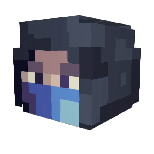 icnoon Minecraft avatar head, 3D render