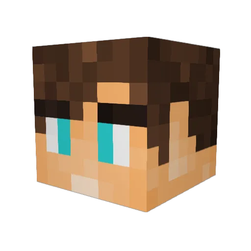 icondigi Minecraft avatar head, 3D render