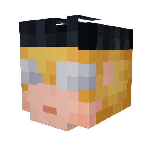 iconicx1 Minecraft avatar head, 3D render