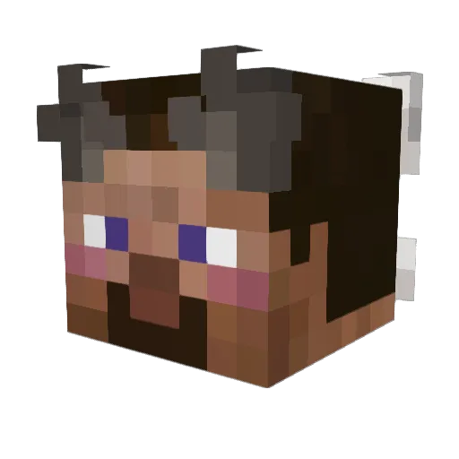 icooksteak Minecraft avatar head, 3D render