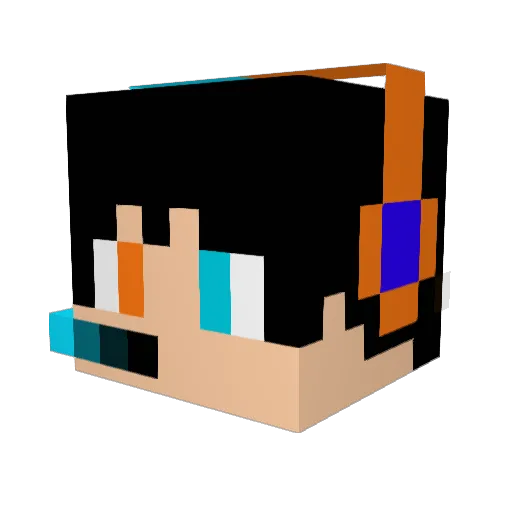 icopys Minecraft avatar head, 3D render