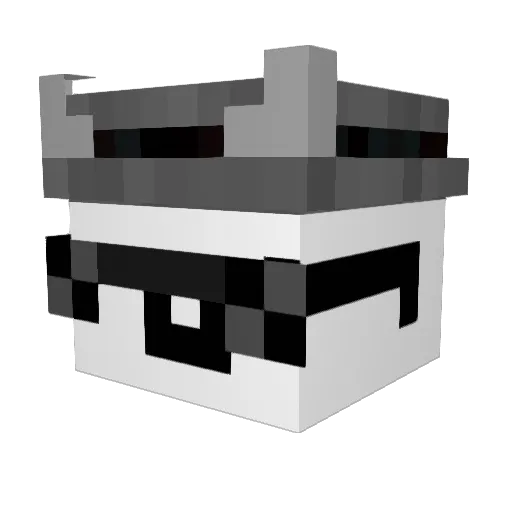 icravecheddar Minecraft avatar head, 3D render