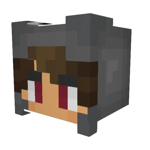 icveils Minecraft avatar head, 3D render