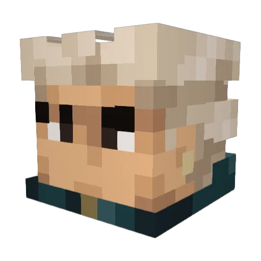 icx_7 Minecraft avatar head, 3D render