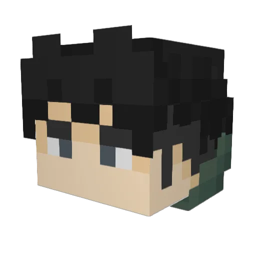 icy747 Minecraft avatar head, 3D render