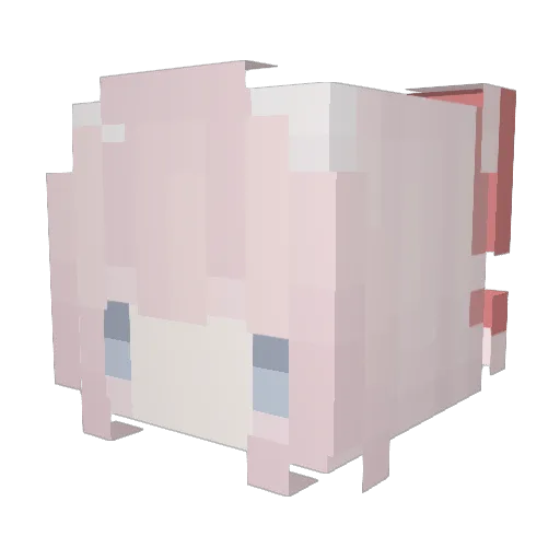 icy_land Minecraft avatar head, 3D render