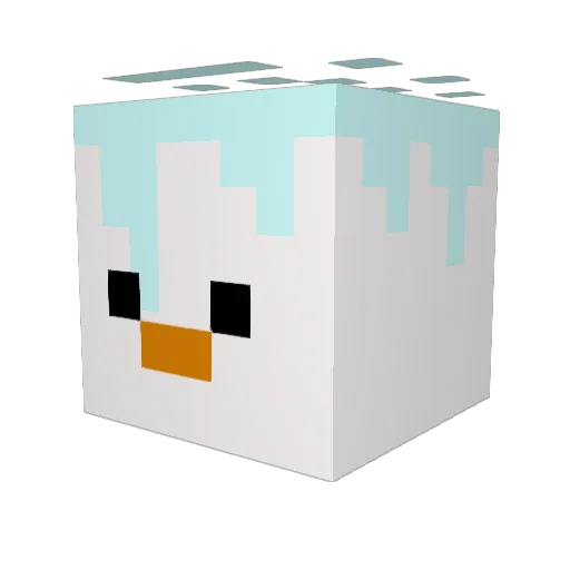 icybird_ Minecraft avatar head, 3D render