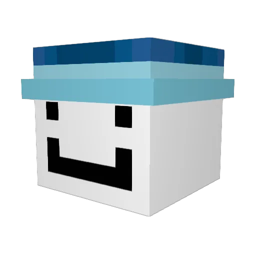 icycomm Minecraft avatar head, 3D render