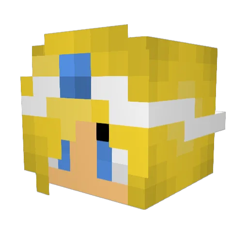icyiceliv Minecraft avatar head, 3D render