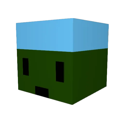 icysteps Minecraft avatar head, 3D render