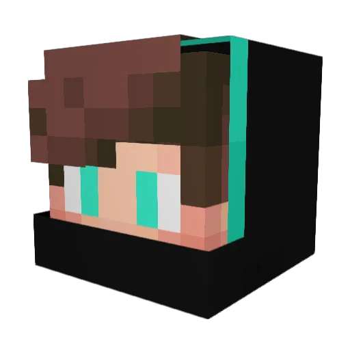 id7omc Minecraft avatar head, 3D render