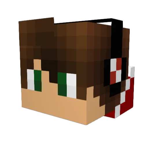 idZZiper Minecraft avatar head, 3D render