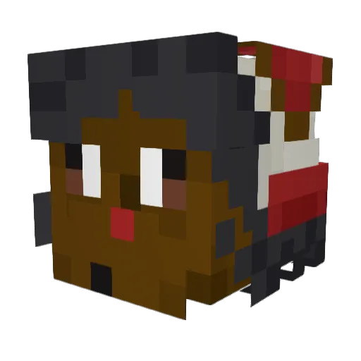 id_aries Minecraft avatar head, 3D render