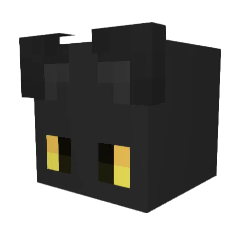 id_cat Minecraft avatar head, 3D render