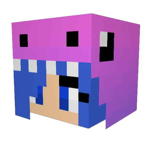 idaamt Minecraft avatar head, 3D render