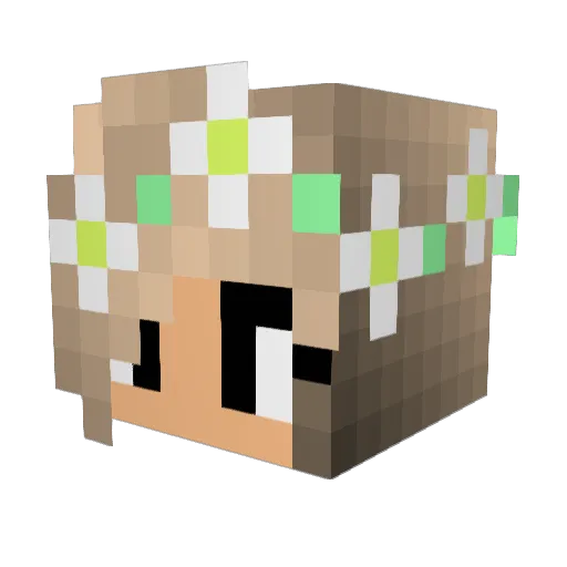 idaclair Minecraft avatar head, 3D render
