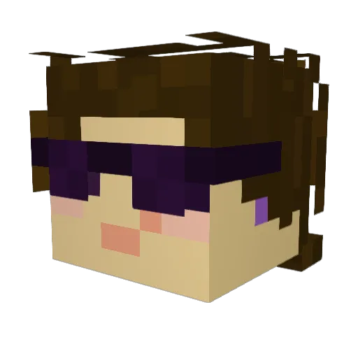 idamn Minecraft avatar head, 3D render