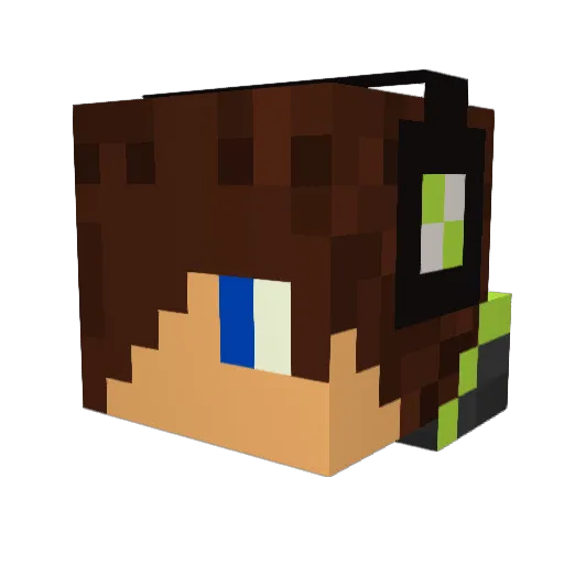 idarvk Minecraft avatar head, 3D render