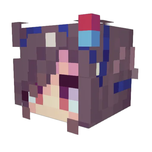 idateno09 Minecraft avatar head, 3D render