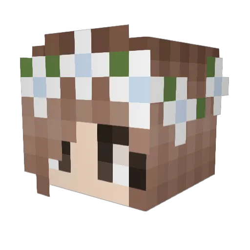 idatun Minecraft avatar head, 3D render