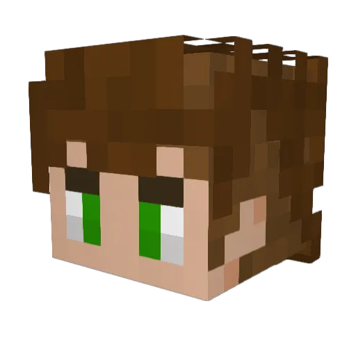 idcmansry Minecraft avatar head, 3D render