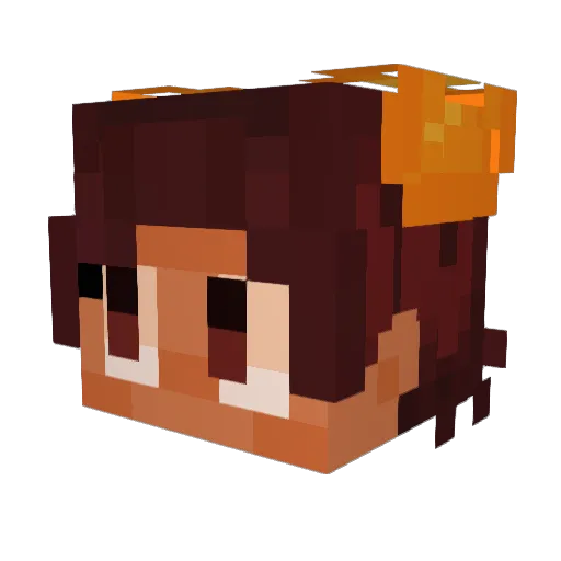 ideac Minecraft avatar head, 3D render