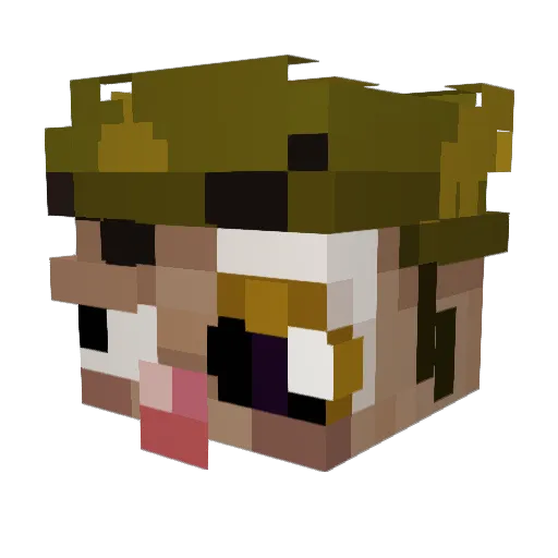 ideakou Minecraft avatar head, 3D render