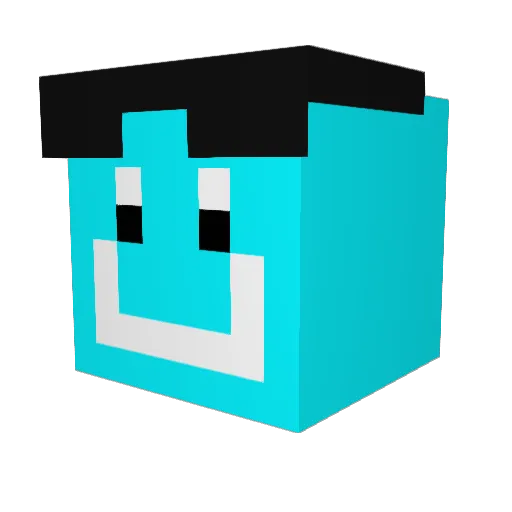 idealnie Minecraft avatar head, 3D render