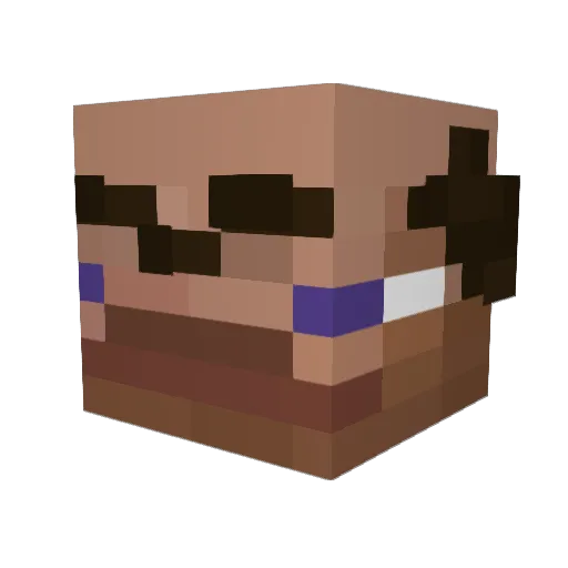 ideias Minecraft avatar head, 3D render