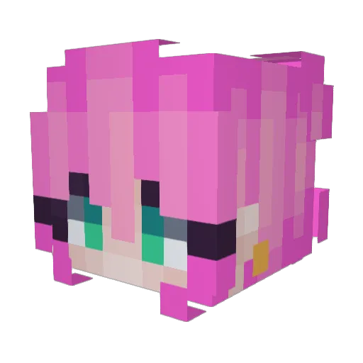 idek_4 Minecraft avatar head, 3D render