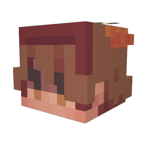 idekrnyall Minecraft avatar head, 3D render