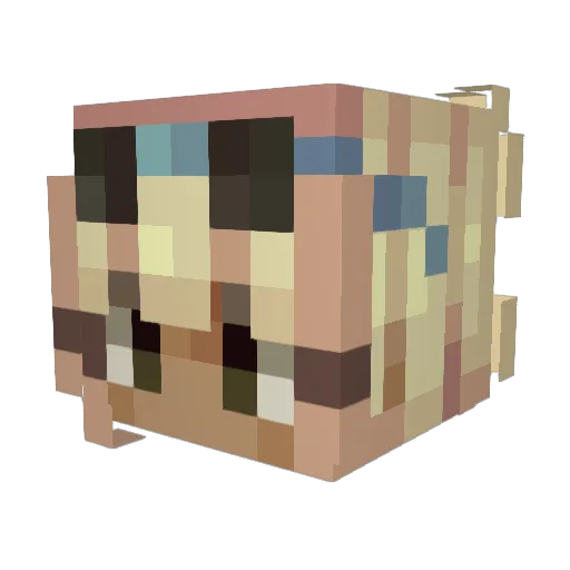 idellaz Minecraft avatar head, 3D render