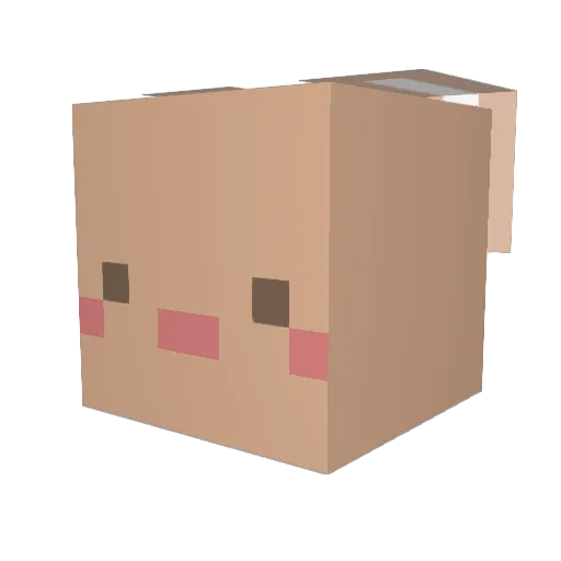 idellya Minecraft avatar head, 3D render